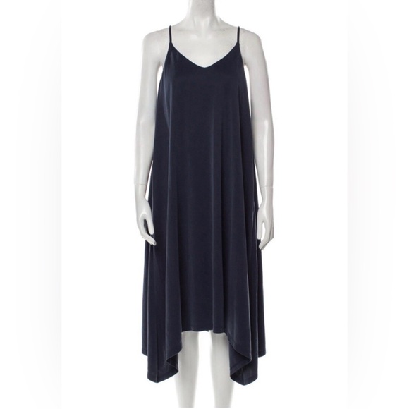 Joie Dresses & Skirts - Joie Grayish Blue Sleeveless Asymmetrical V-Neck Midi Dress - Small